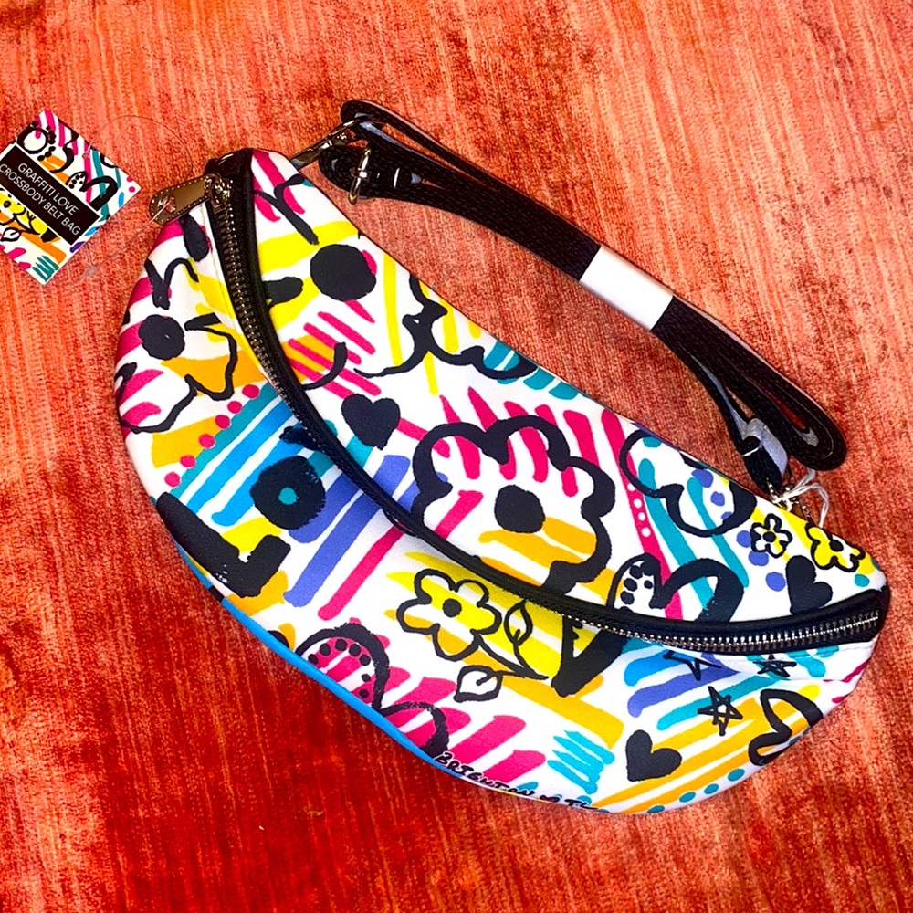 NWT! Brighton Graffiti Love Crossbody Belt Bag